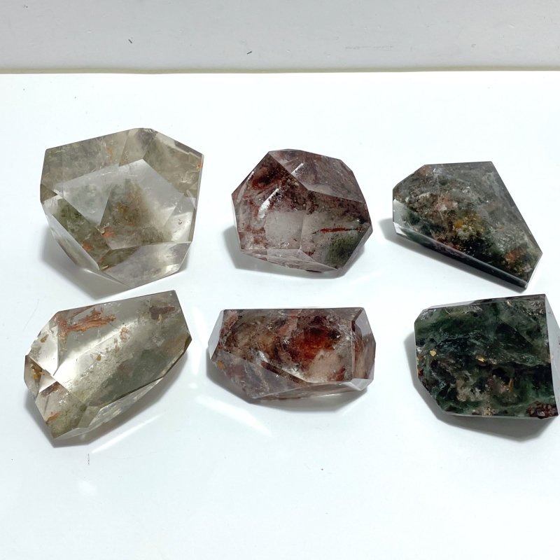 6 Pieces Unique Garden Quartz Free Form - Wholesale Crystals