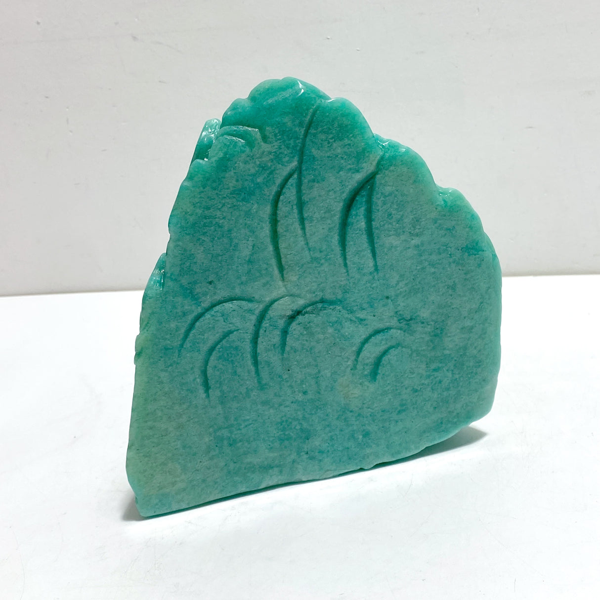 Beautiful Amazonite Landscape Pavilion Carving #1