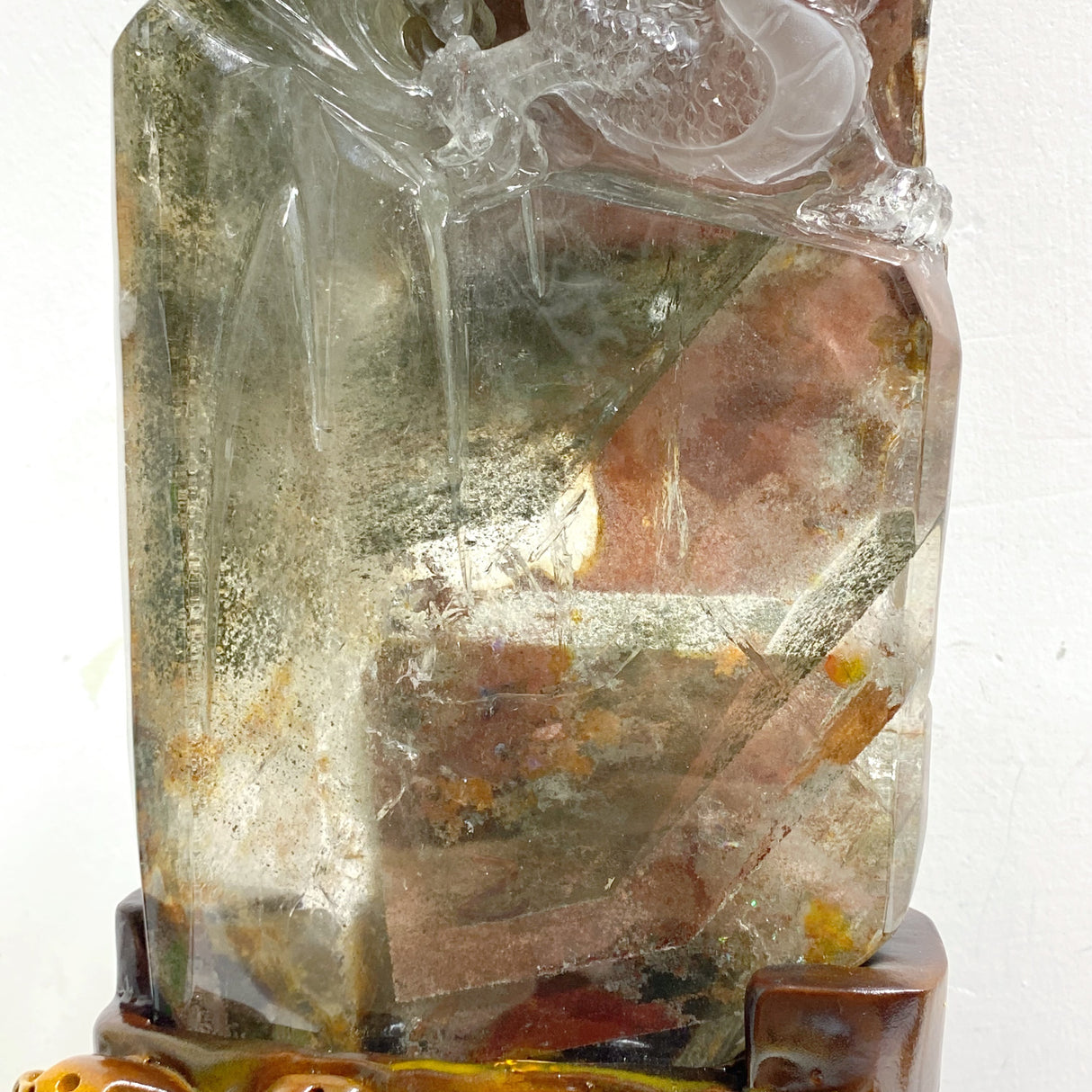 Unique Chinese Dragon Garden Quartz Carving Home Decor
