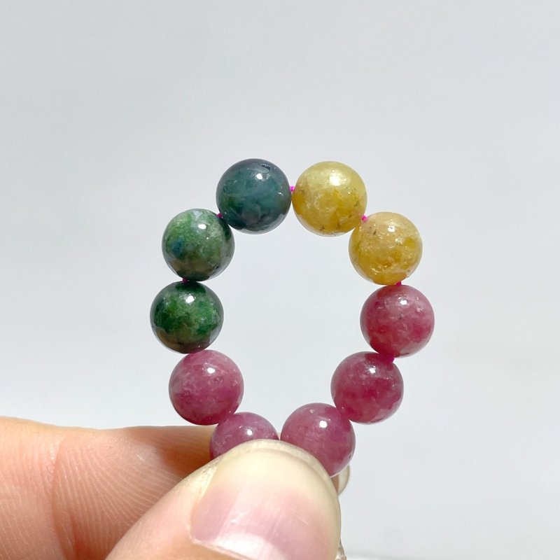 6mm Colorful Tourmaline Bracelets Wholesale - Wholesale Crystals