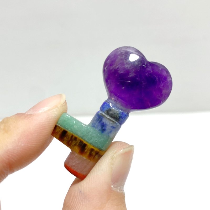 7 Chakra Heart Key Shape Wholesale - Wholesale Crystals