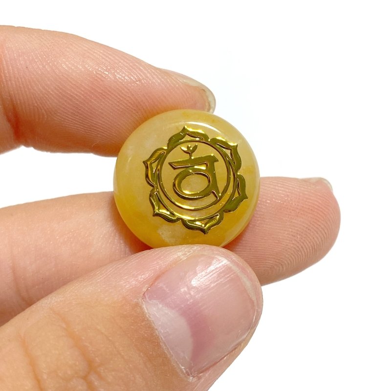 7 Chakra Natural Round Healing Stone Carved Wholesale - Wholesale Crystals