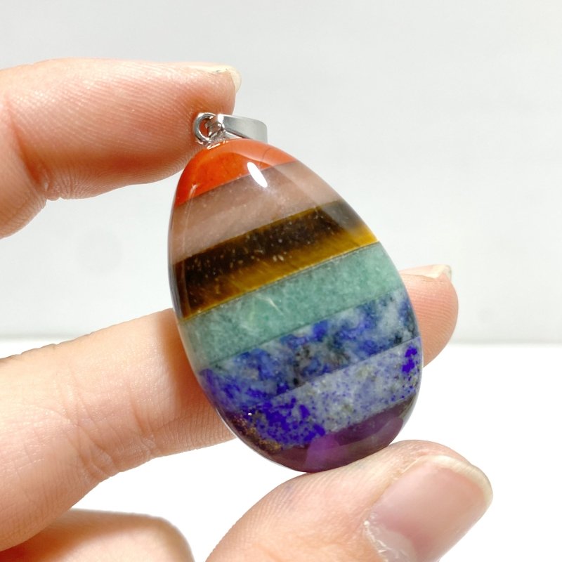 7 Chakra Waterdrop Pendants Wholesale - Wholesale Crystals