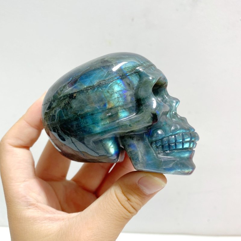 7 Pieces Labradorite Skull Carving - Wholesale Crystals