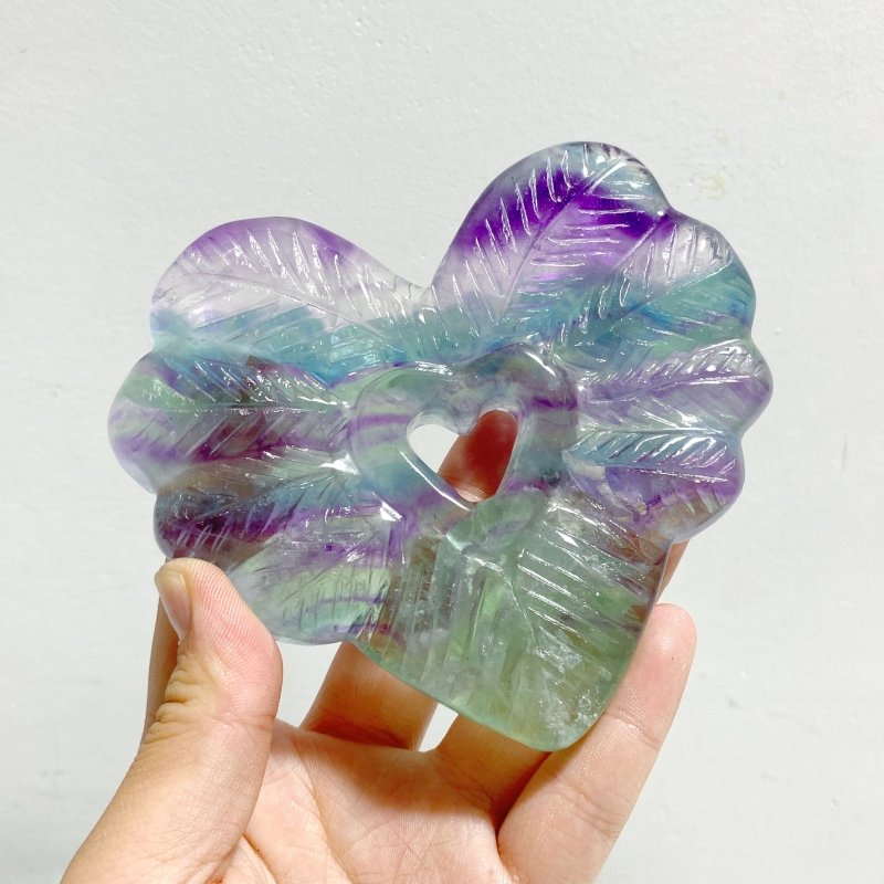7 Pieces Rainbow Fluorite Heart With Stand -Wholesale Crystals