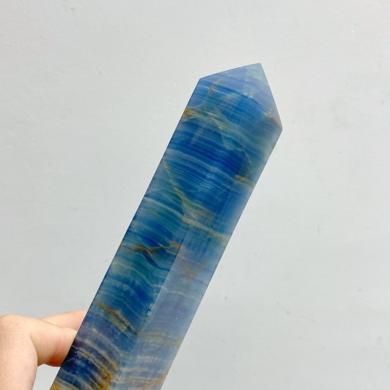 7 Pieces Tall High Quality Blue Onyx Four-sided Tower Point -Wholesale Crystals