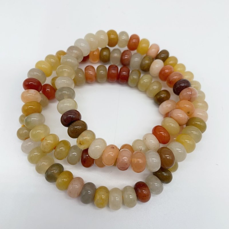 7 Types Rondelle Beads Bracelet Wholesale Moss Agate Red Jasper -Wholesale Crystals