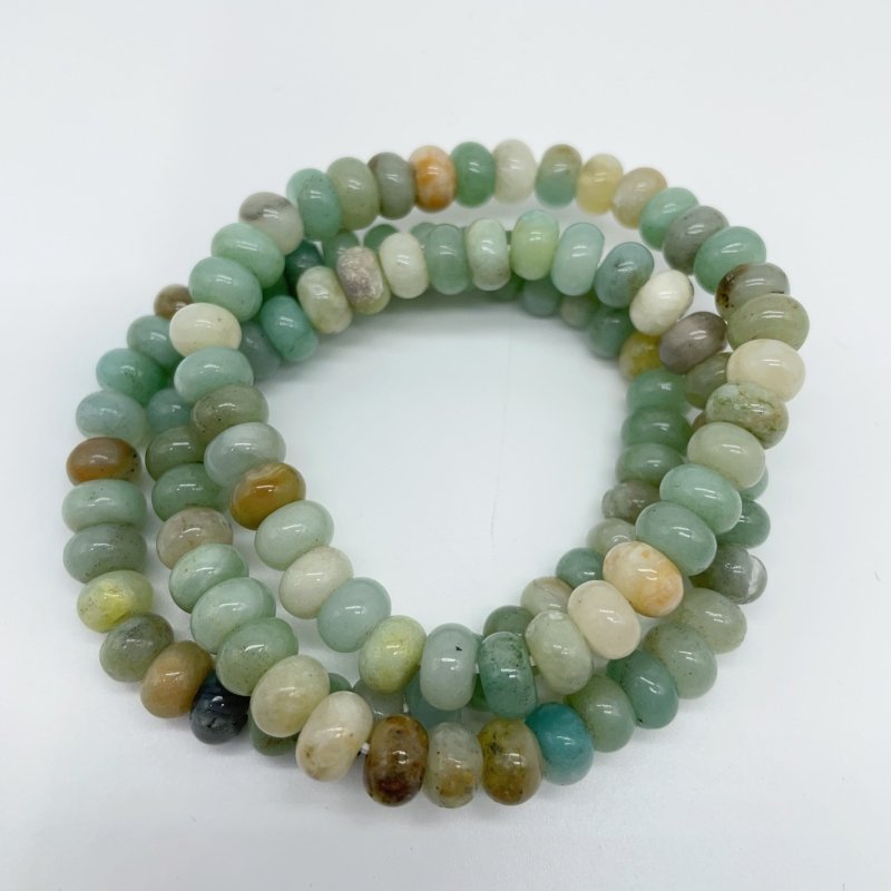 7 Types Rondelle Beads Bracelet Wholesale Moss Agate Red Jasper -Wholesale Crystals