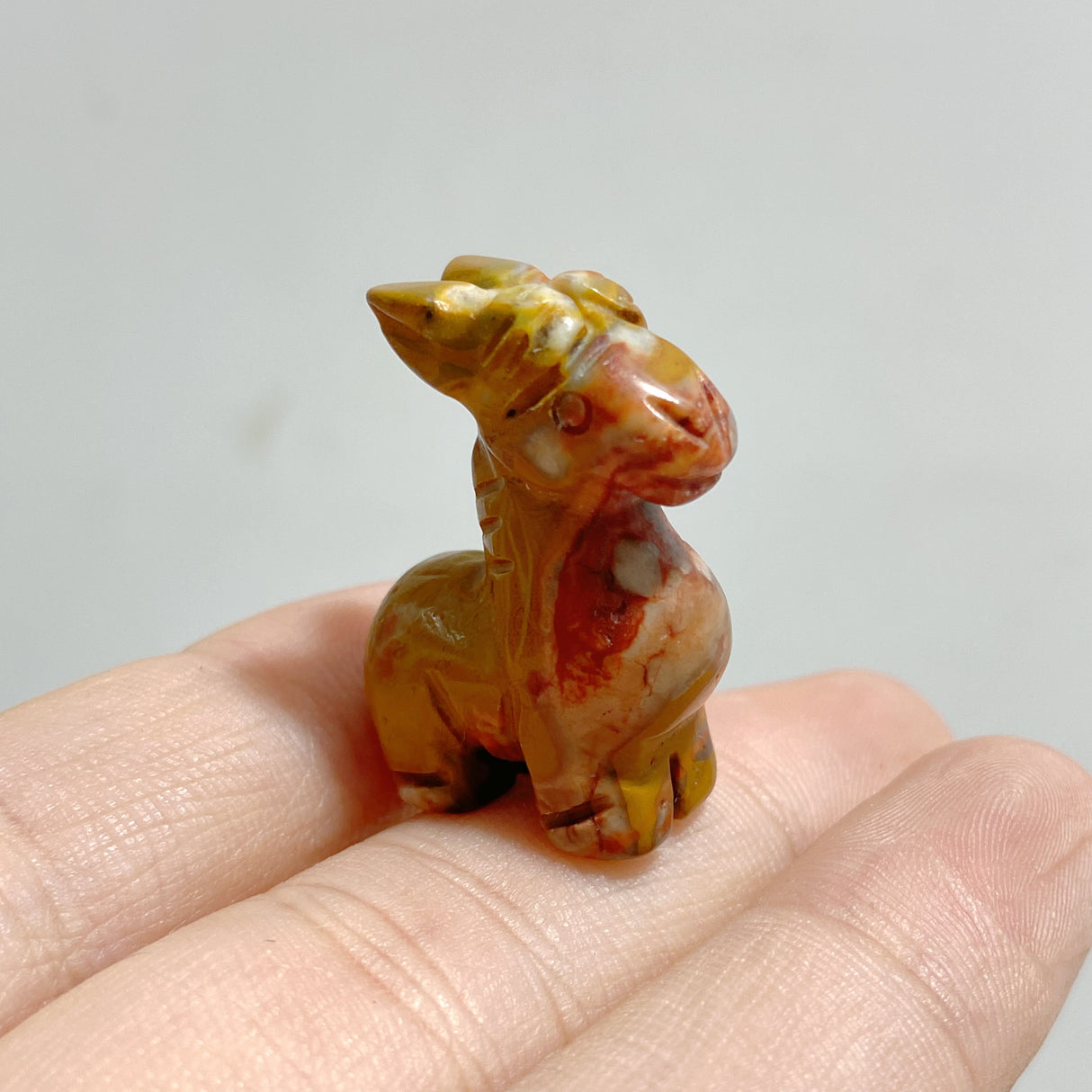 Mini Crazy Agate Ocean Jasper Sheep Carving Wholesale