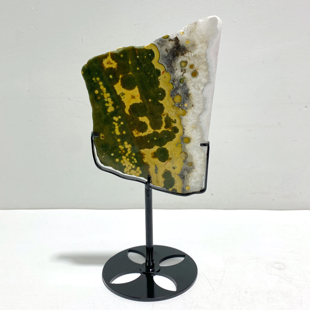 Unique 8th Vein Ocean Jasper Slab With Stand #9