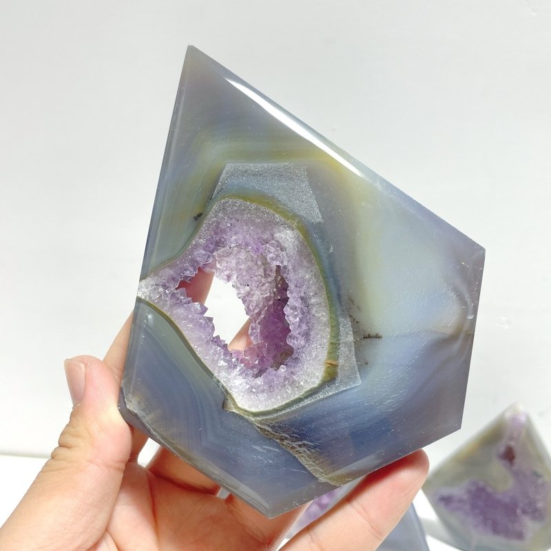 8 Pieces Beautiful Large Geode Druzy Agate Arrow Head Shape - Wholesale Crystals