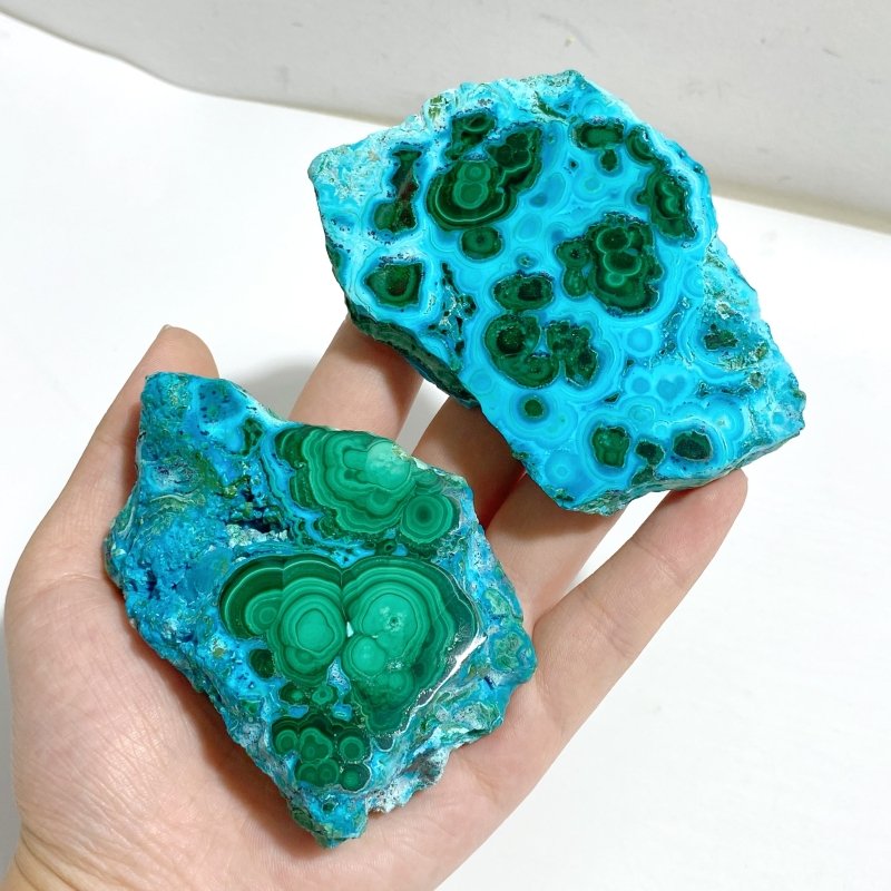 8 Pieces High Quality Beautiful Chrysocolla Mixed Malachite Specimen 9 -Wholesale Crystals