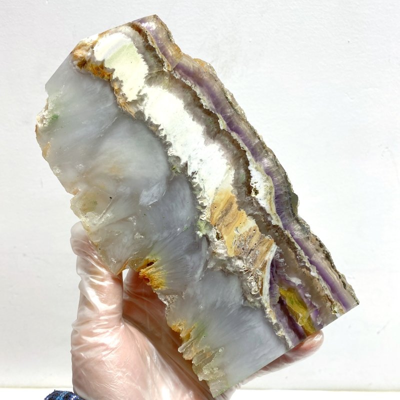 8 Pieces Large Fluorite Mixed Pyrite Point - Wholesale Crystals