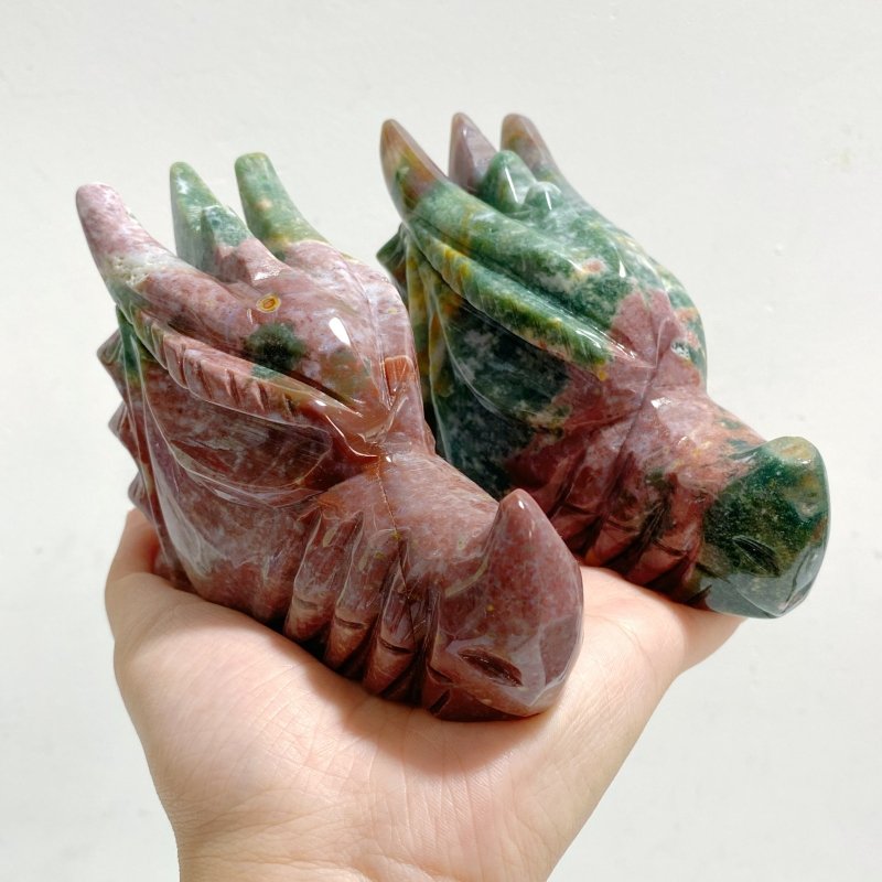 8 Pieces Ocean Jasper Dragon Head Closeout -Wholesale Crystals