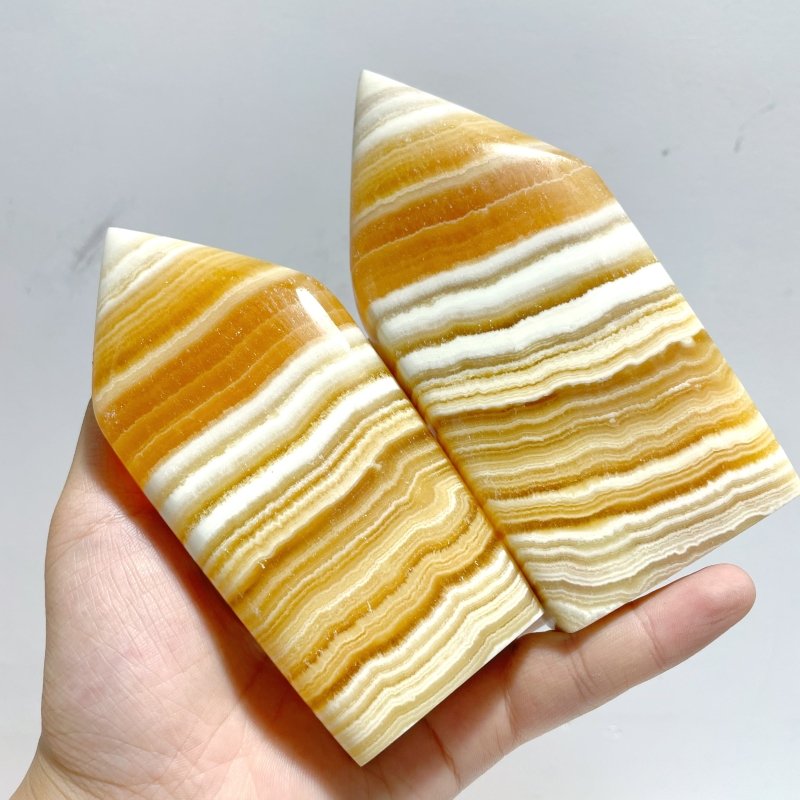 8 Pieces Yellow Calcite Arrow Head Shape - Wholesale Crystals