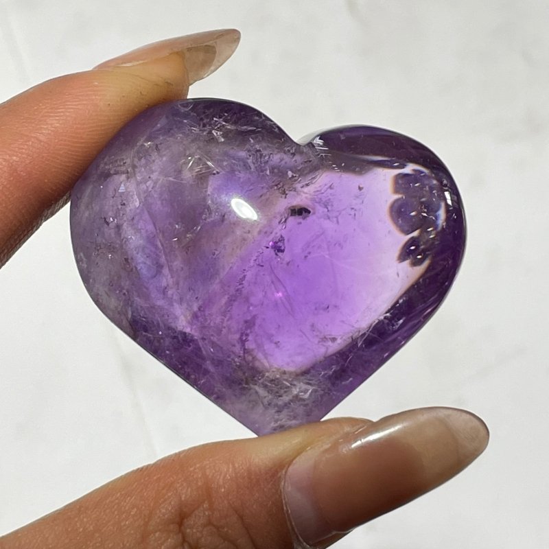 80 Pieces Amethyst Heart Crystal - Wholesale Crystals