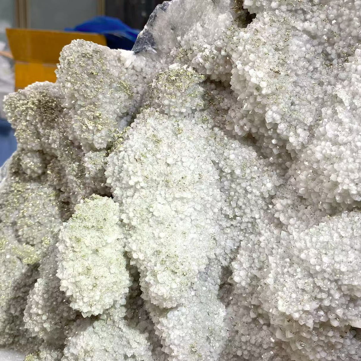 12.5KG Clear Quartz Cluster Mixed Apophyllite Pyrite Mineral Specimen (Sea Freight Only)