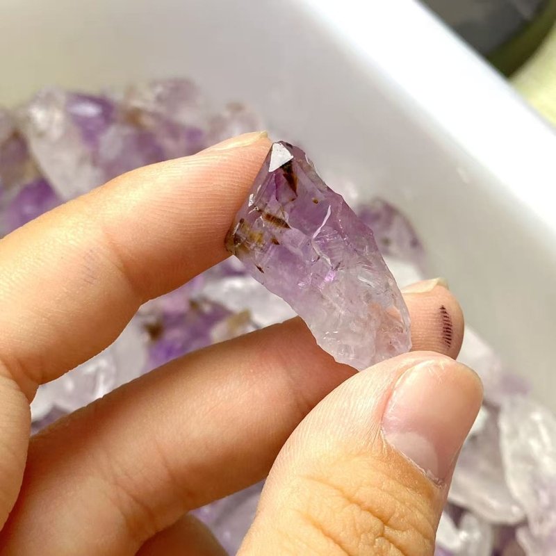 8.6kg Mini Amethyst Cacoxenite Super7 Scepter Shape -Wholesale Crystals