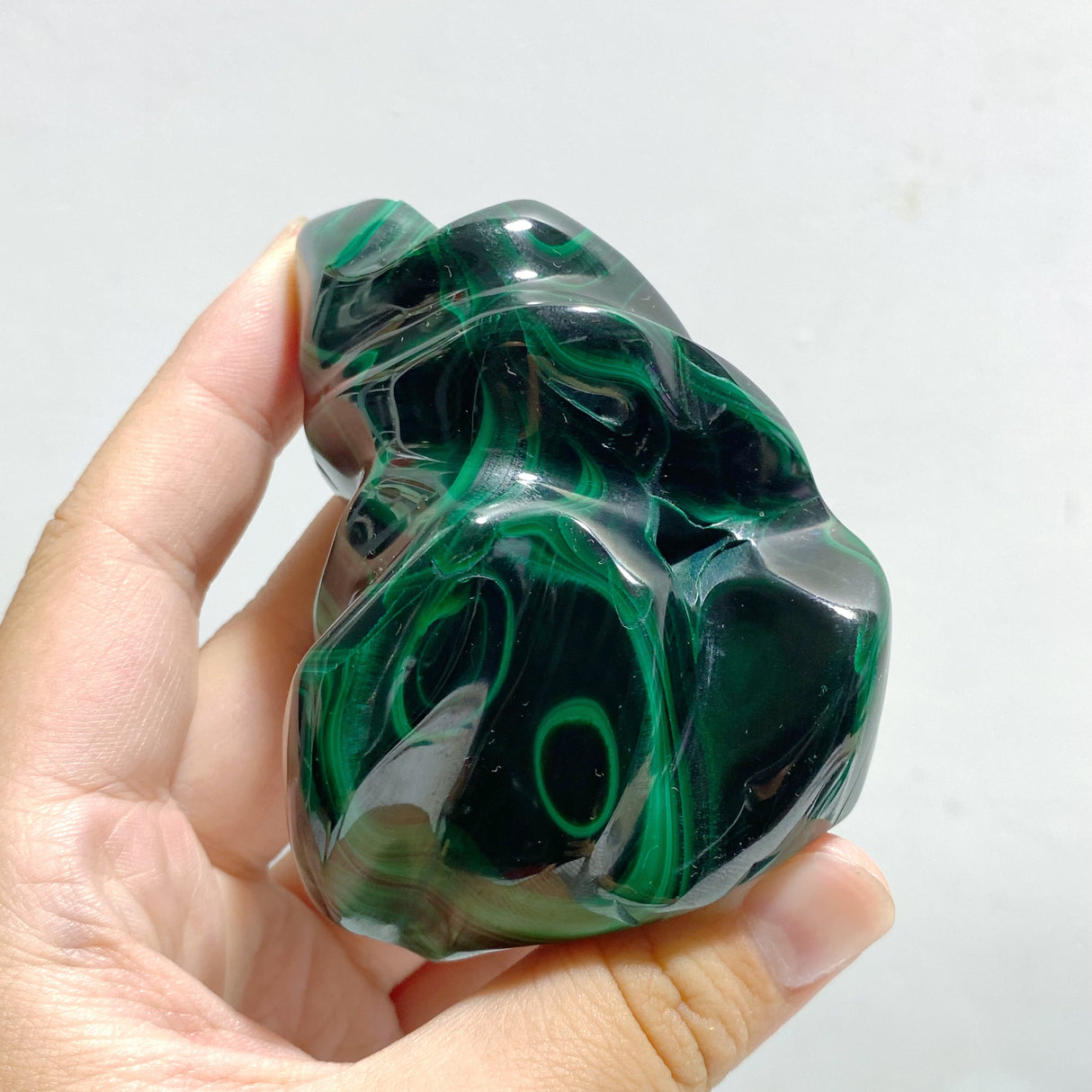 10 Pieces Malachite Flame Carving (Defect)