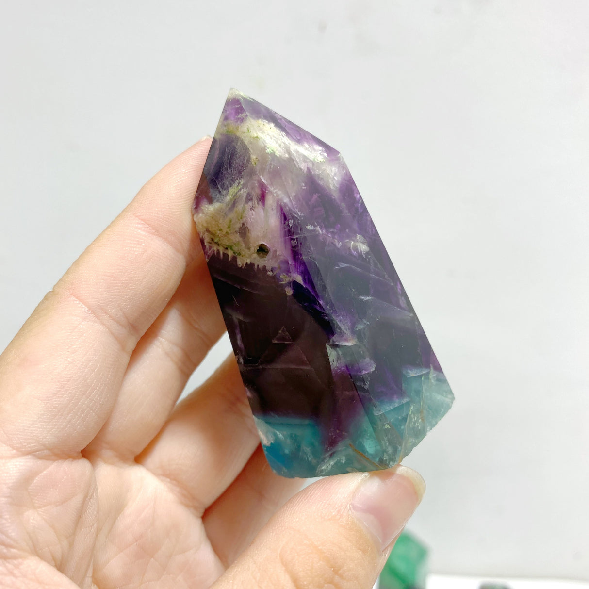 22 Pieces Feather Fluorite Four-sided Points