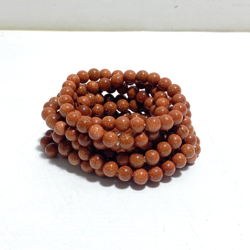 8mm Gold Sandstone Bracelets Wholesale - Wholesale Crystals