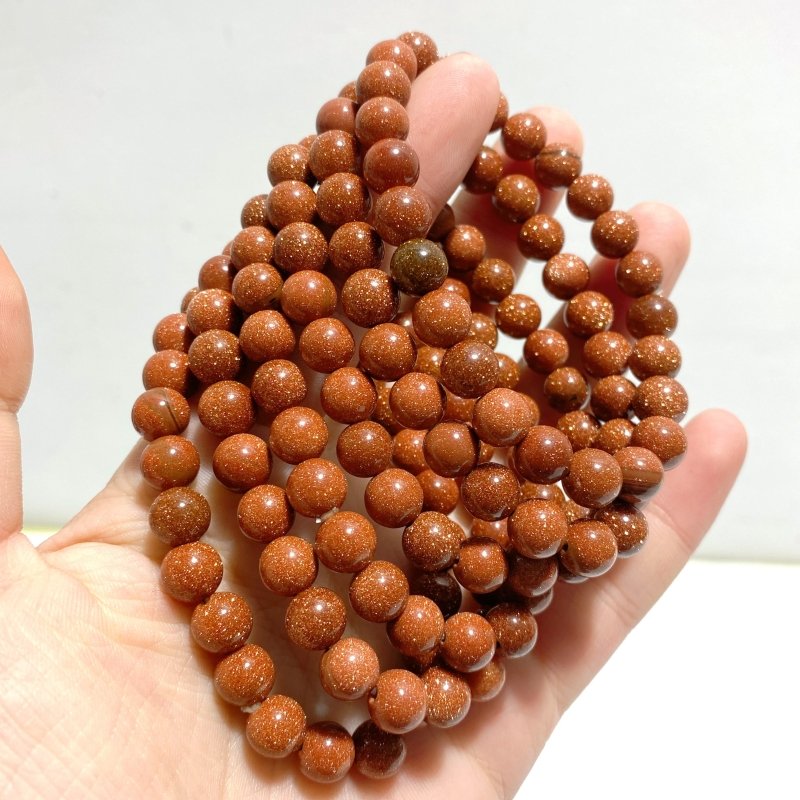 8mm Gold Sandstone Bracelets Wholesale - Wholesale Crystals