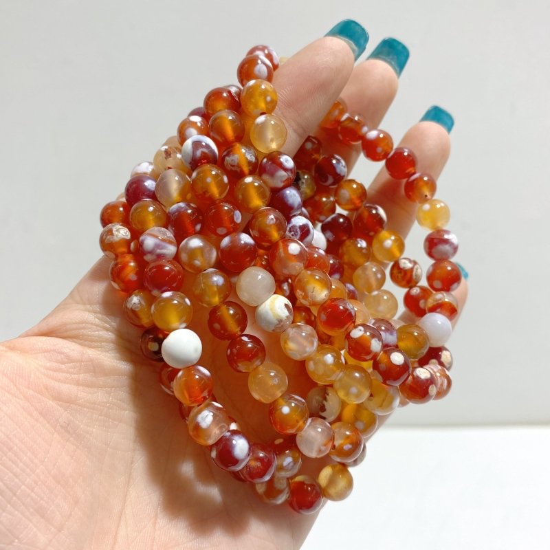 8mm Red Agate Bracelet Wholesale - Wholesale Crystals