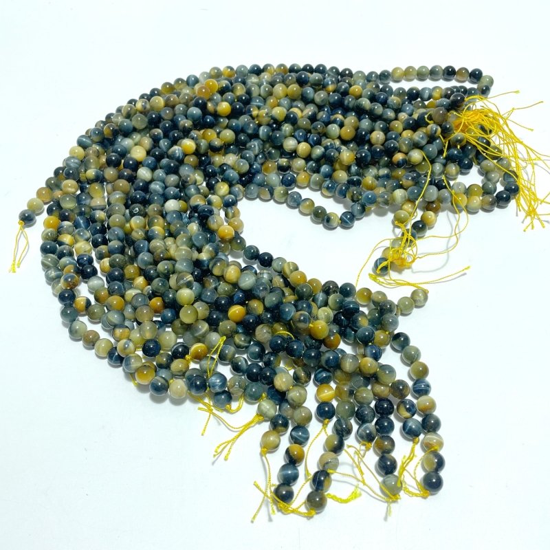 8mm Stripe Beads Bracelets Wholesale Clear Quartz Black Tourmaline Obsidian - Wholesale Crystals