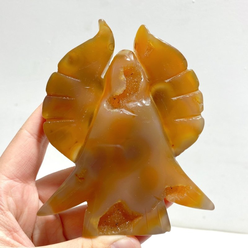 9 Pieces Geode Agate Druzy Angel Carving - Wholesale Crystals