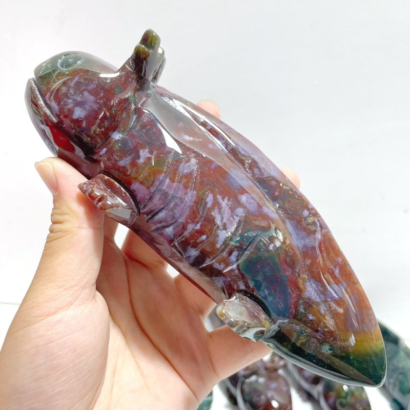9 Pieces Ocean Jasper Newt Carving - Wholesale Crystals