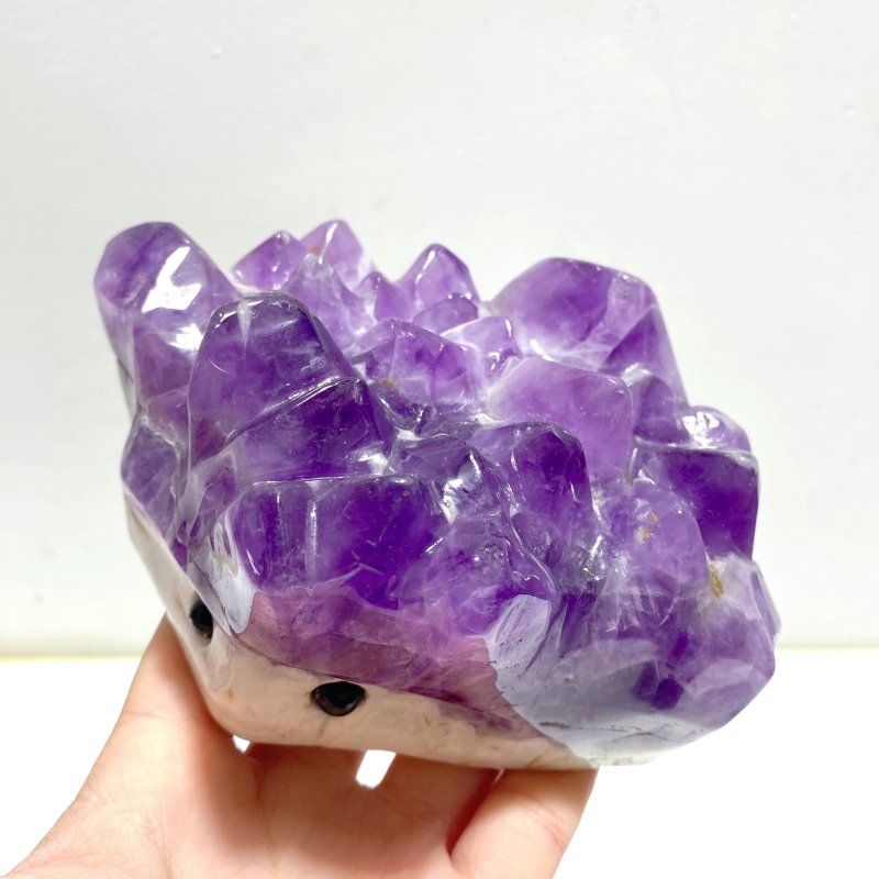9 Pieces Polished Amethyst Teeth Cluster Groot Carving - Wholesale Crystals