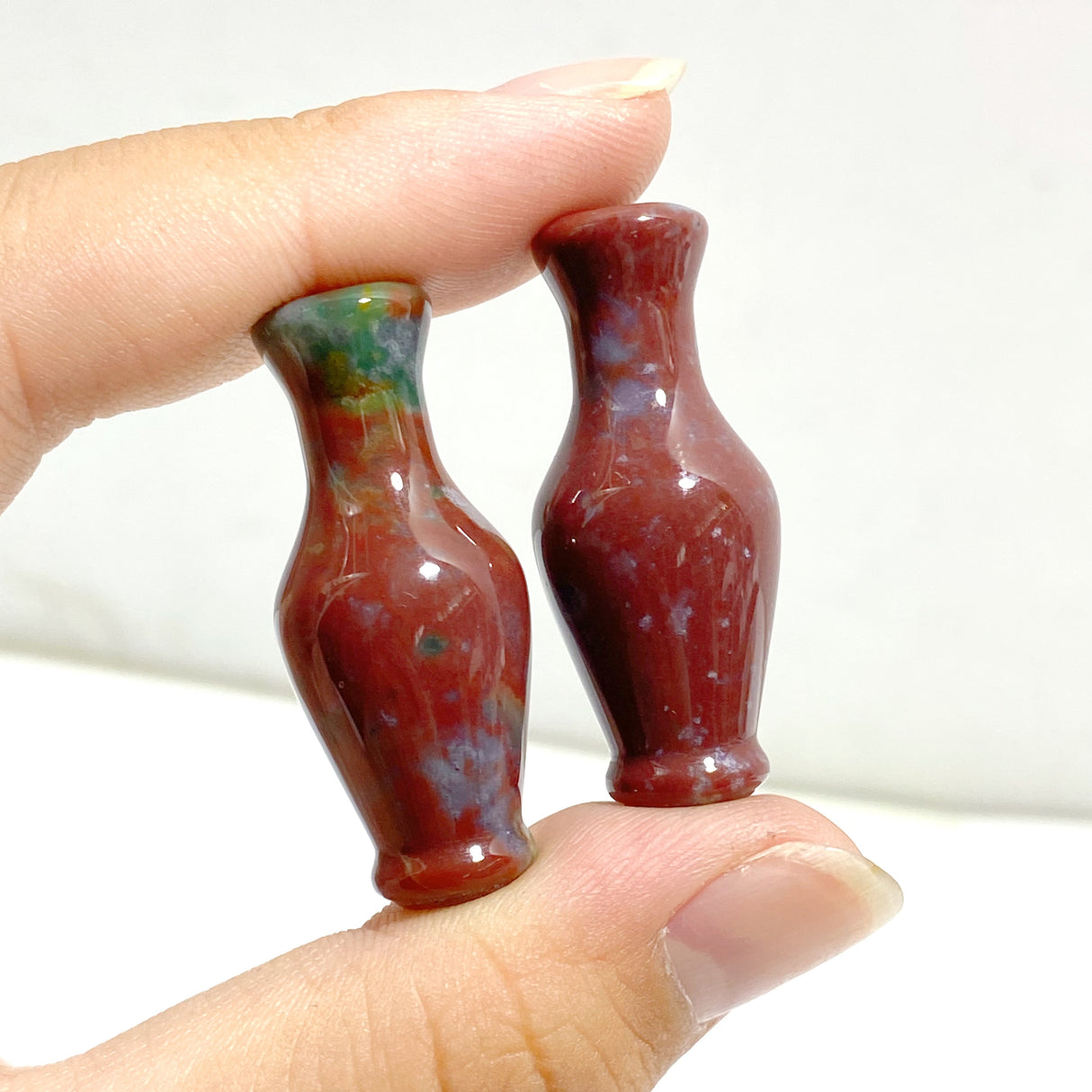 2 Types Vase Carving Wholesale Ocean Jasper Rhodonite