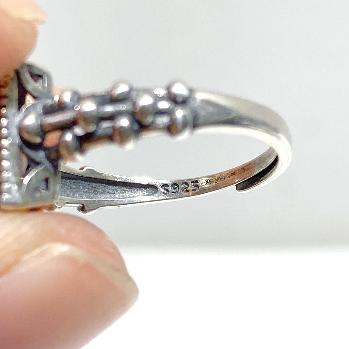 6 Pieces Citrine Sugar Cube 925 Silver Ring Different Styles