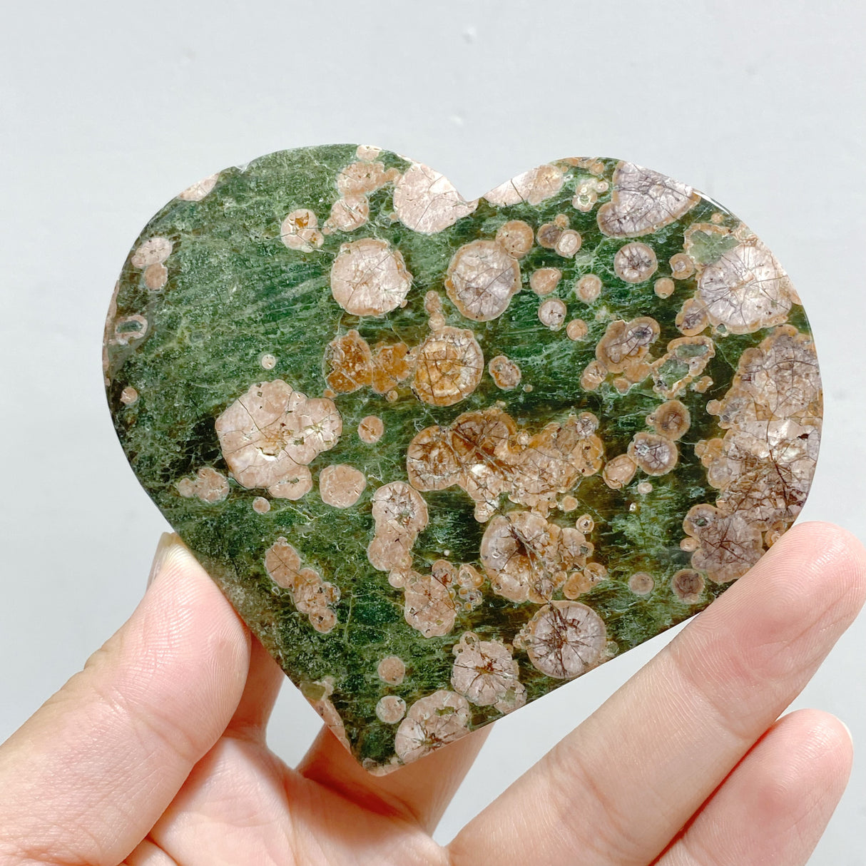 13 Pieces Large Rainforest Jasper Heart #3