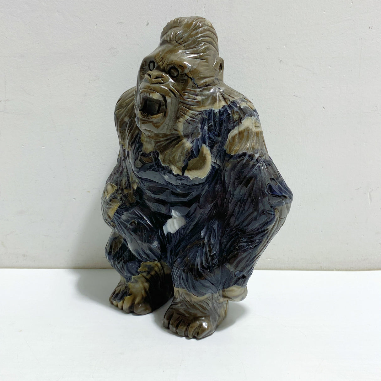 Unique Volcano Agate King Kong Ape Carving #10