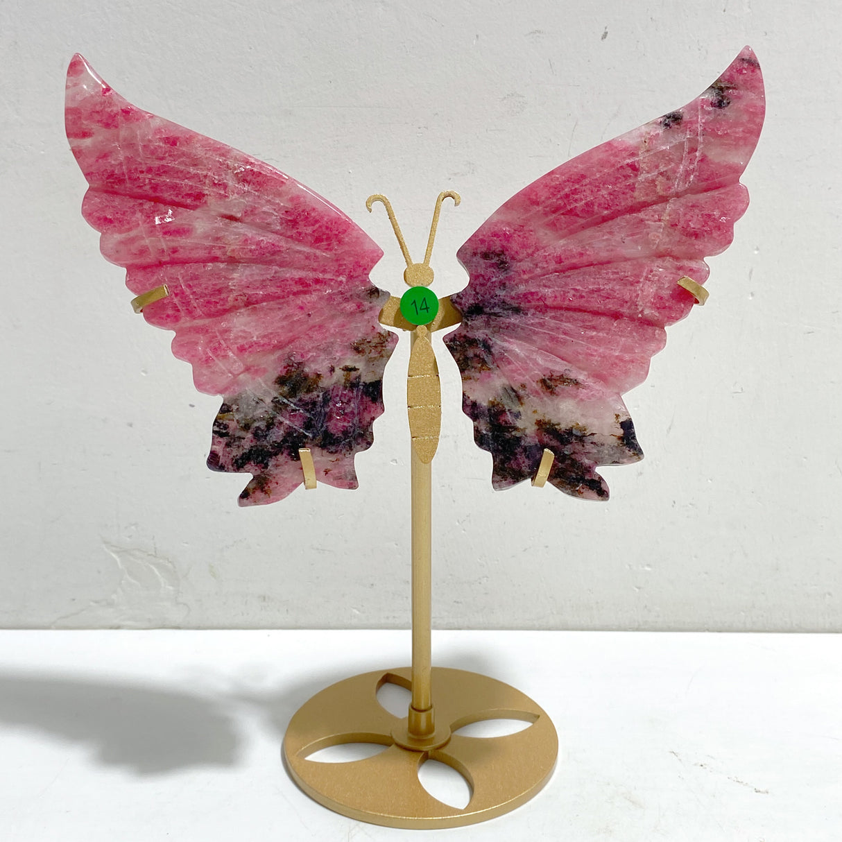 Rhodonite Mixed Quartz Butterfly Wing With Stand Wholesale (No.13-18)