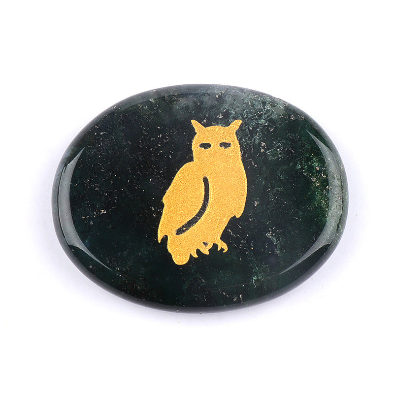 KS2392 - 35*45mm Animal Oval Slice Crystal Laser Engraving