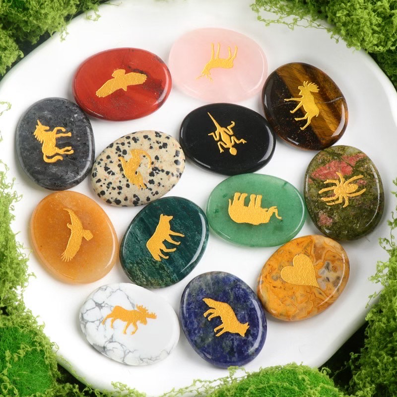 KS2392 - 35*45mm Animal Oval Slice Crystal Laser Engraving