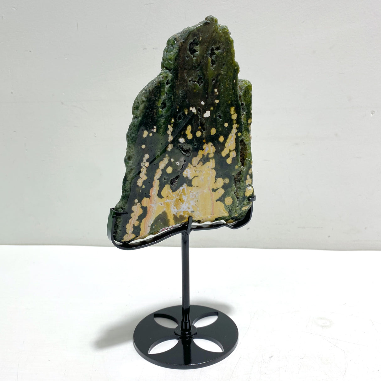 Unique 8th Vein Ocean Jasper Slab With Stand #6