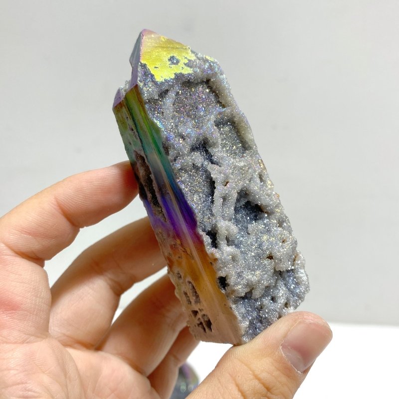 Aura Sphalerite Geode Four - sided Point Wholesale - Wholesale Crystals