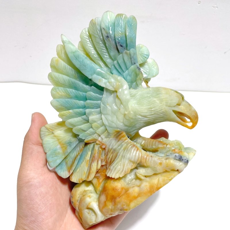 Beautiful Caribbean Calcite Eagle Carving - Wholesale Crystals