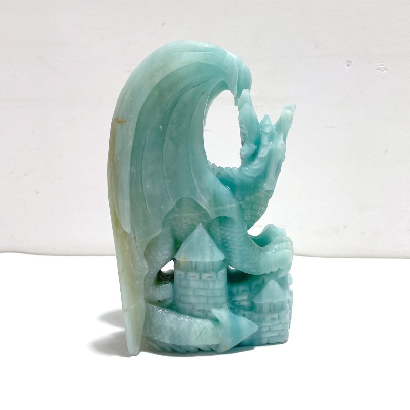 Beautiful Caribbean Calcite Flying Dragon Castle Carving - Wholesale Crystals