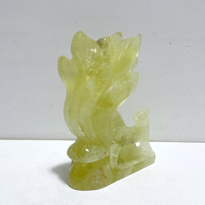 Beautiful Citrine Nine - tailed Fox Carving - Wholesale Crystals