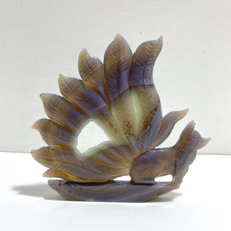 Beautiful Geode Druzy Agate Nine - tailed Fox Carving 7 - Wholesale Crystals