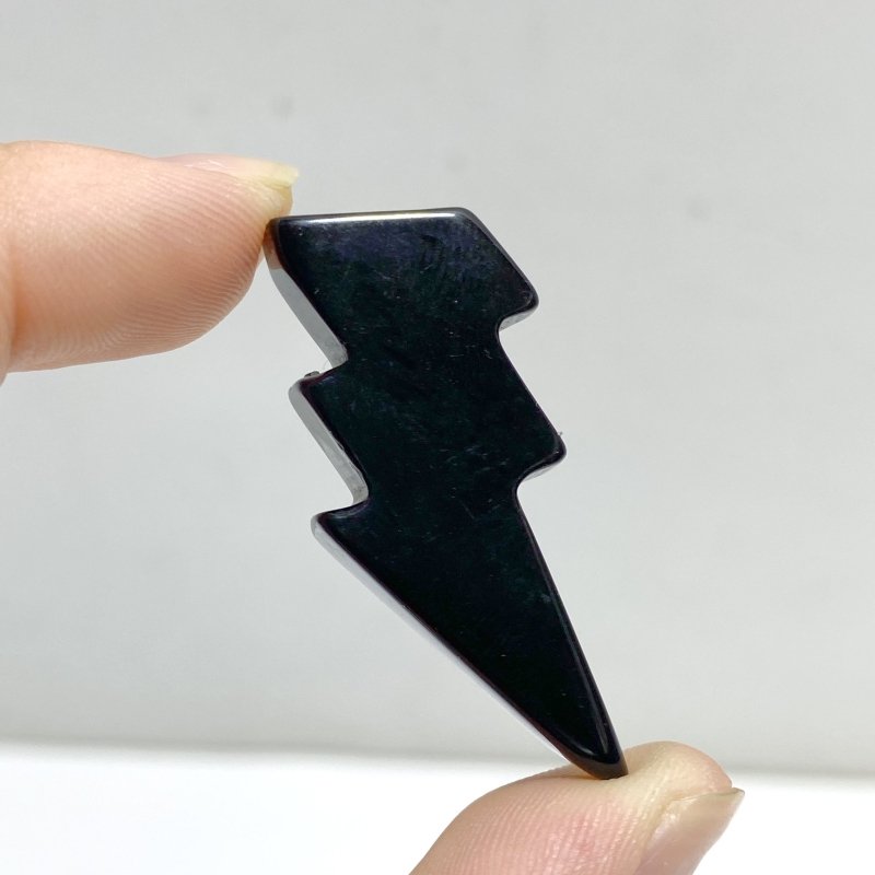Black Obsidian & Lepidolite Lightning Carving Wholesale -Wholesale Crystals