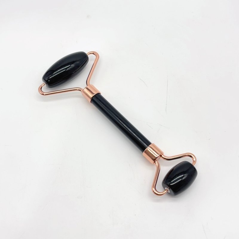 Black Obsidian Roller and Gua Sha A Set Wholesale -Wholesale Crystals