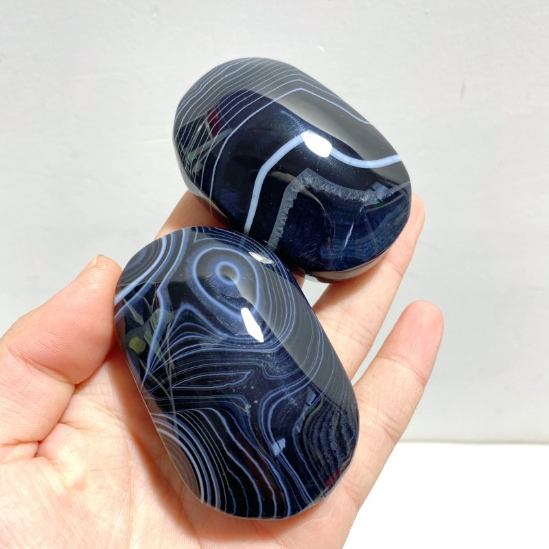 Black Stripe Agate Palm Wholesale - Wholesale Crystals