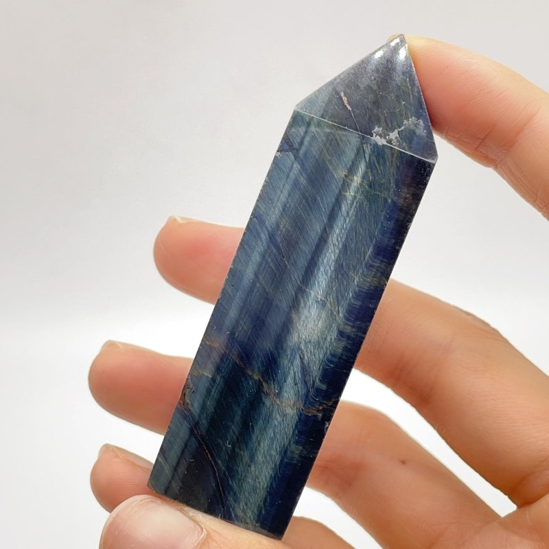 Blue Tiger Eye Four-Sided Tower Points Wholesale -Wholesale Crystals