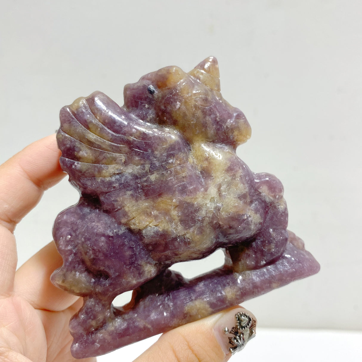 14 Pieces Lepidolite Unicorn Carving Closeout