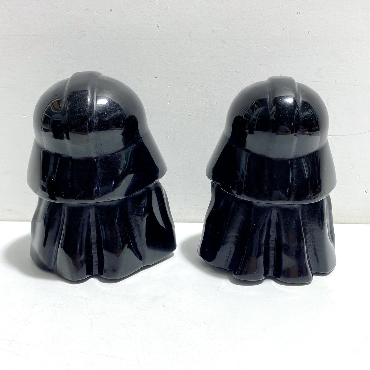 3 Pieces Large Black Obsidian Darth Vader Carving (Defects)